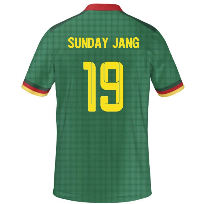 Danxen Dětské Kamerun Junior Sunday Jang #19 Zelený Domů Hráčské Dresy 24-26 Dres