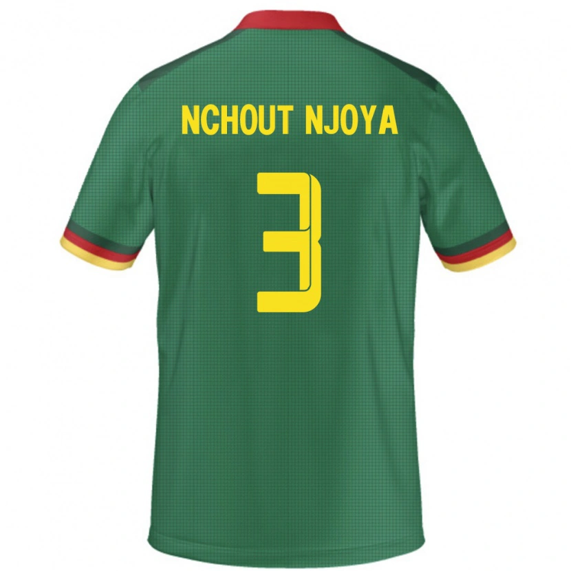 Danxen Dětské Kamerun Ajara Nchout Njoya #3 Zelený Domů Hráčské Dresy 24-26 Dres