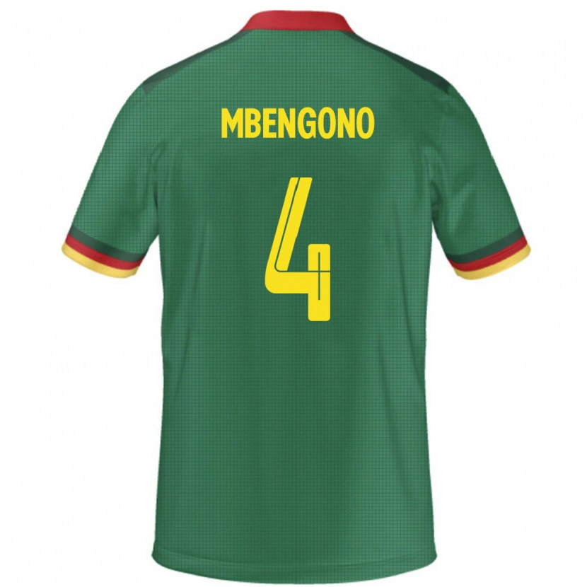 Danxen Dětské Kamerun Catherine Mbengono #4 Zelený Domů Hráčské Dresy 24-26 Dres