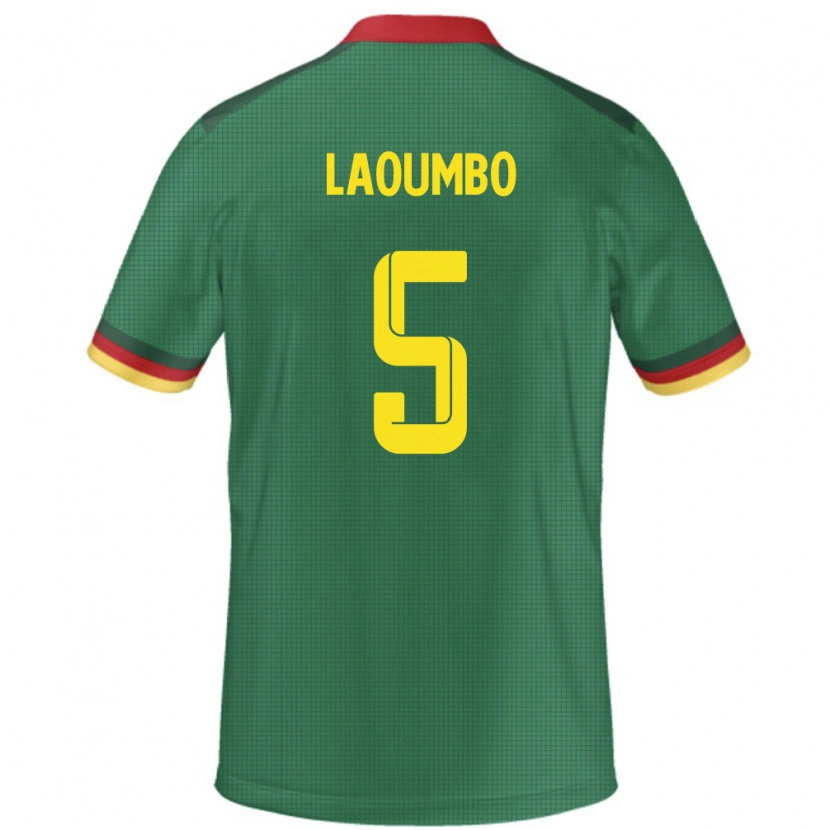 Danxen Dětské Kamerun Bere Laoumbo #5 Zelený Domů Hráčské Dresy 24-26 Dres