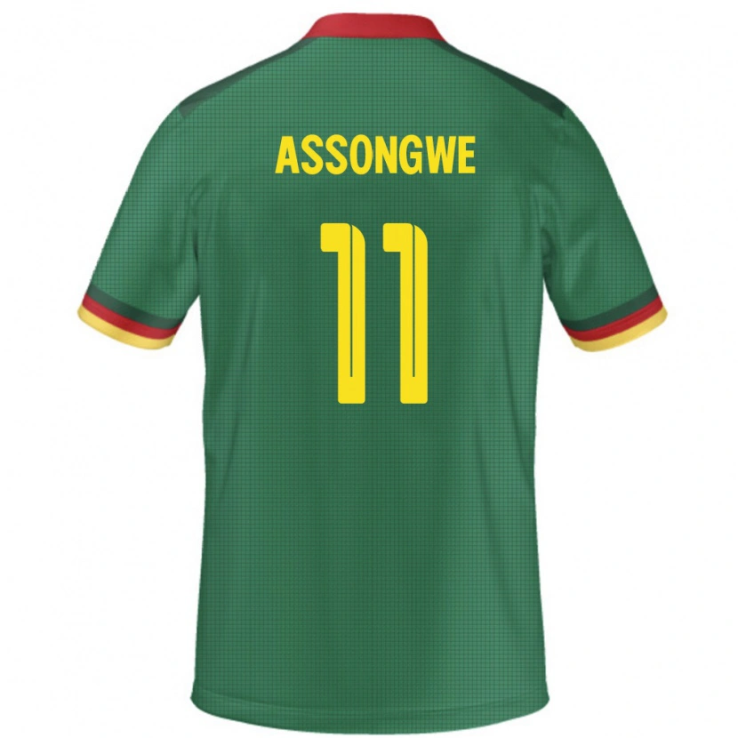 Danxen Dětské Kamerun Bemol Apam Assongwe #11 Zelený Domů Hráčské Dresy 24-26 Dres