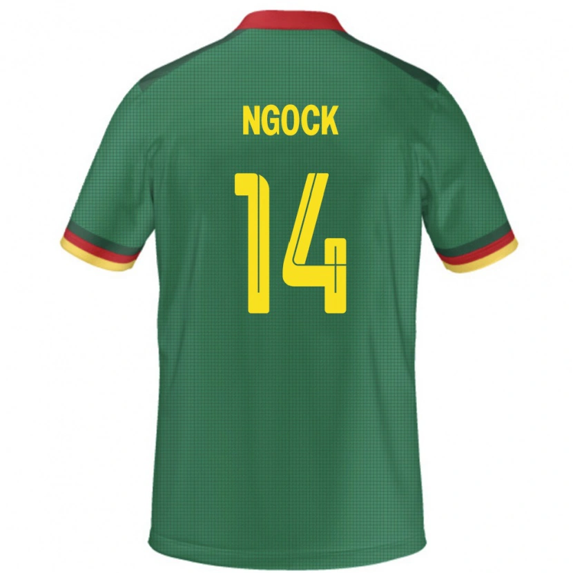 Danxen Dětské Kamerun Monique Ngock #14 Zelený Domů Hráčské Dresy 24-26 Dres