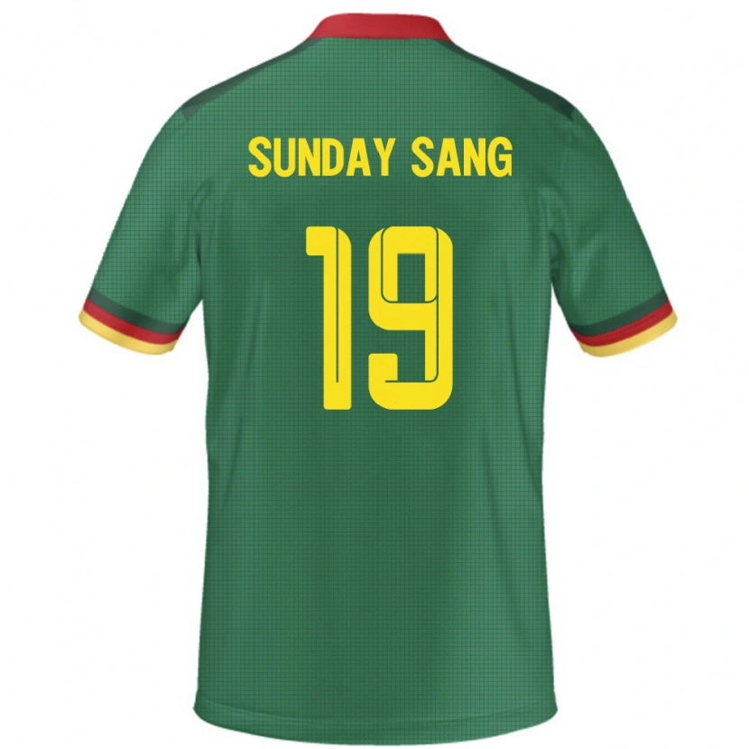 Danxen Dětské Kamerun Junior Sunday Sang #19 Zelený Domů Hráčské Dresy 24-26 Dres