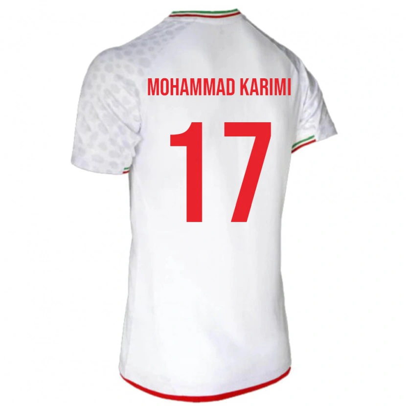 Danxen Dětské Írán Seyed Mohammad Karimi #17 Bílý Domů Hráčské Dresy 24-26 Dres