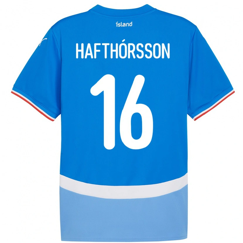 Danxen Dětské Island Gestur Alexander Hafthórsson #16 Modrý Domů Hráčské Dresy 24-26 Dres