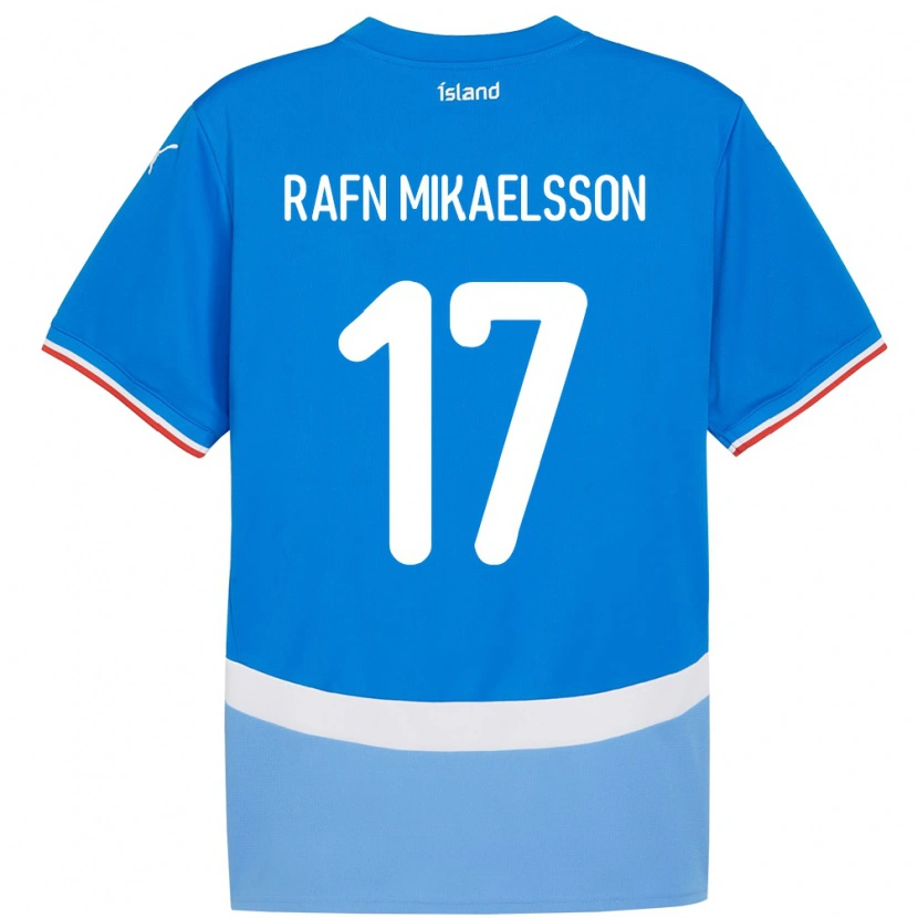 Danxen Dětské Island Hilmir Rafn Mikaelsson #17 Modrý Domů Hráčské Dresy 24-26 Dres