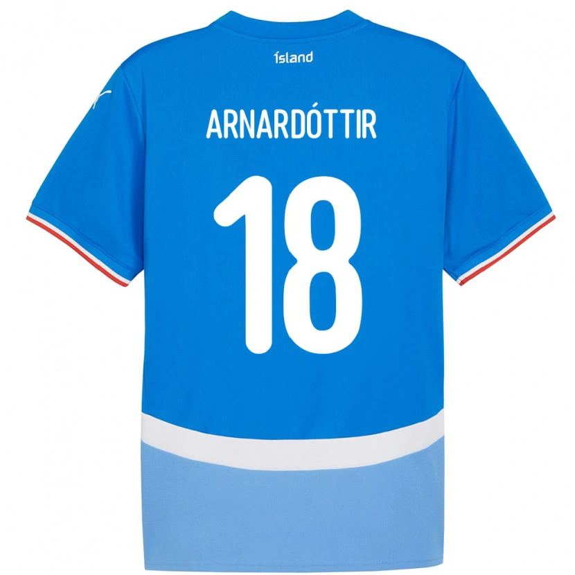 Danxen Dětské Island Guðrún Arnardóttir #18 Modrý Domů Hráčské Dresy 24-26 Dres