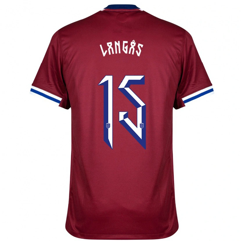 Danxen Dětské Norsko Sondre Langås #15 Červená Modrá Bílá Domů Hráčské Dresy 24-26 Dres