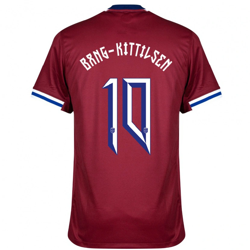 Danxen Dětské Norsko Bork Bang-Kittilsen #10 Červená Modrá Bílá Domů Hráčské Dresy 24-26 Dres
