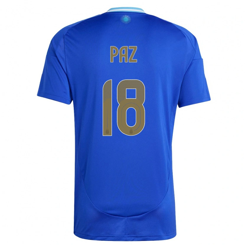 Danxen Dětské Argentina Nico Paz #18 Modrý Daleko Hráčské Dresy 24-26 Dres