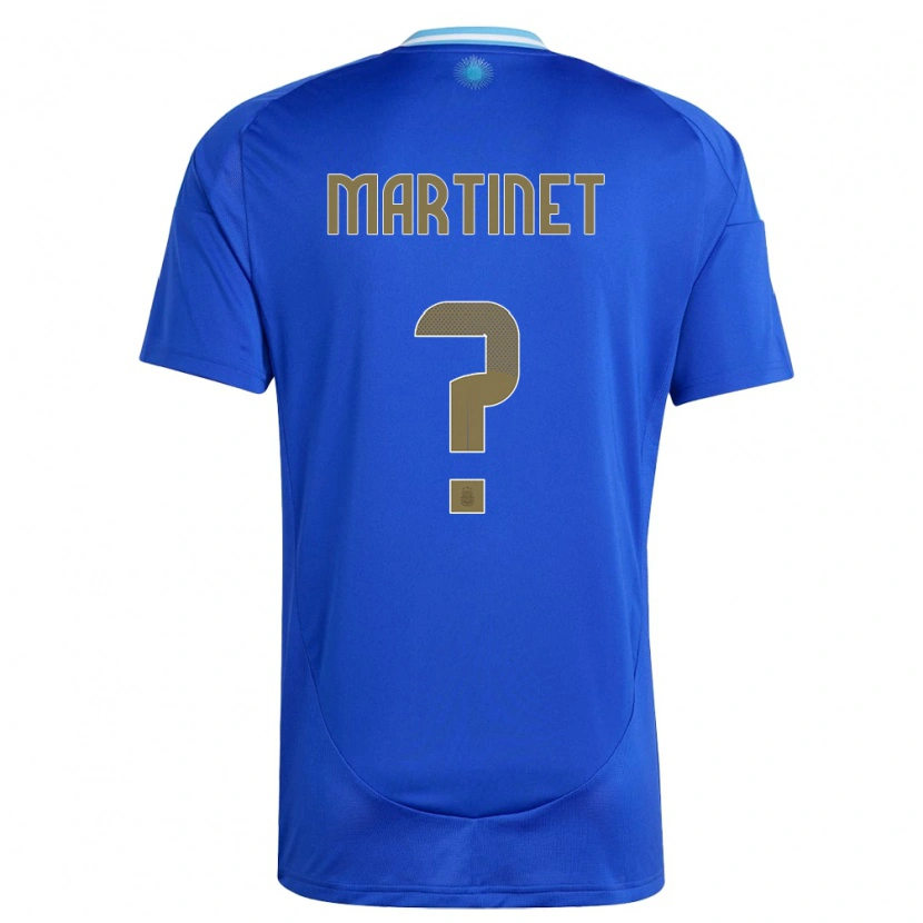 Danxen Dětské Argentina Jeremías Martinet #0 Modrý Daleko Hráčské Dresy 24-26 Dres