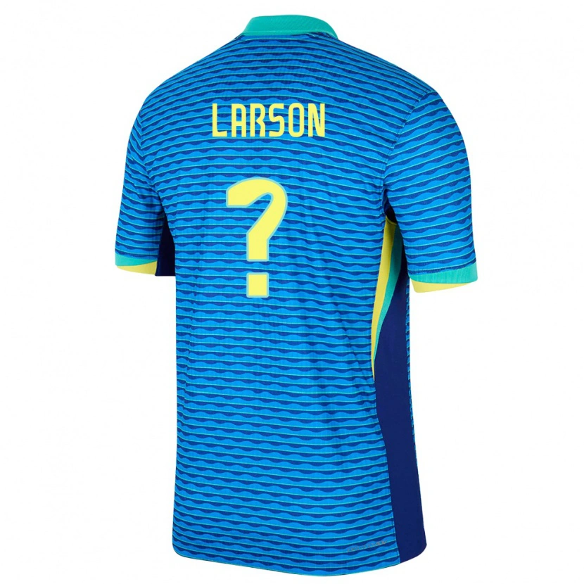 Danxen Dětské Brazílie Larson #0 Modrý Daleko Hráčské Dresy 24-26 Dres