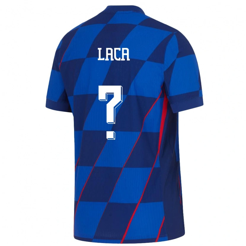Danxen Dětské Chorvatsko Ivan Laca #0 Modrý Daleko Hráčské Dresy 24-26 Dres