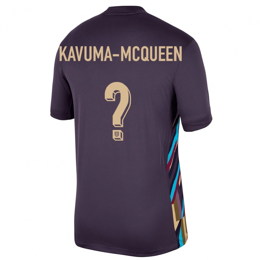Danxen Dětské Anglie Ryan Kavuma-Mcqueen #0 Tmavá Rozinka Daleko Hráčské Dresy 24-26 Dres