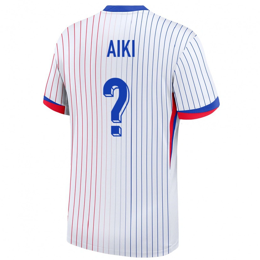 Danxen Dětské Francie Ayman Aiki #0 Bílý Daleko Hráčské Dresy 24-26 Dres