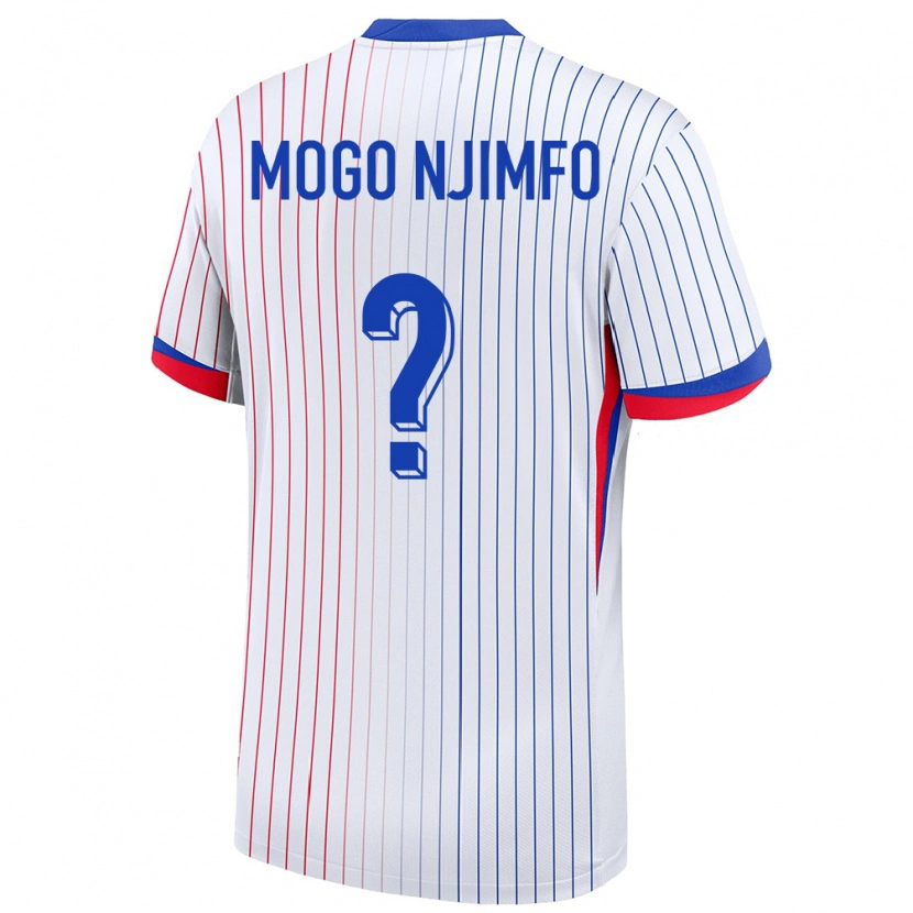 Danxen Dětské Francie Arthur Mogo Njimfo #0 Bílý Daleko Hráčské Dresy 24-26 Dres
