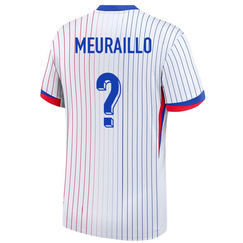 Danxen Dětské Francie Thâo Mouapa Mwa Meuraillo #0 Bílý Daleko Hráčské Dresy 24-26 Dres