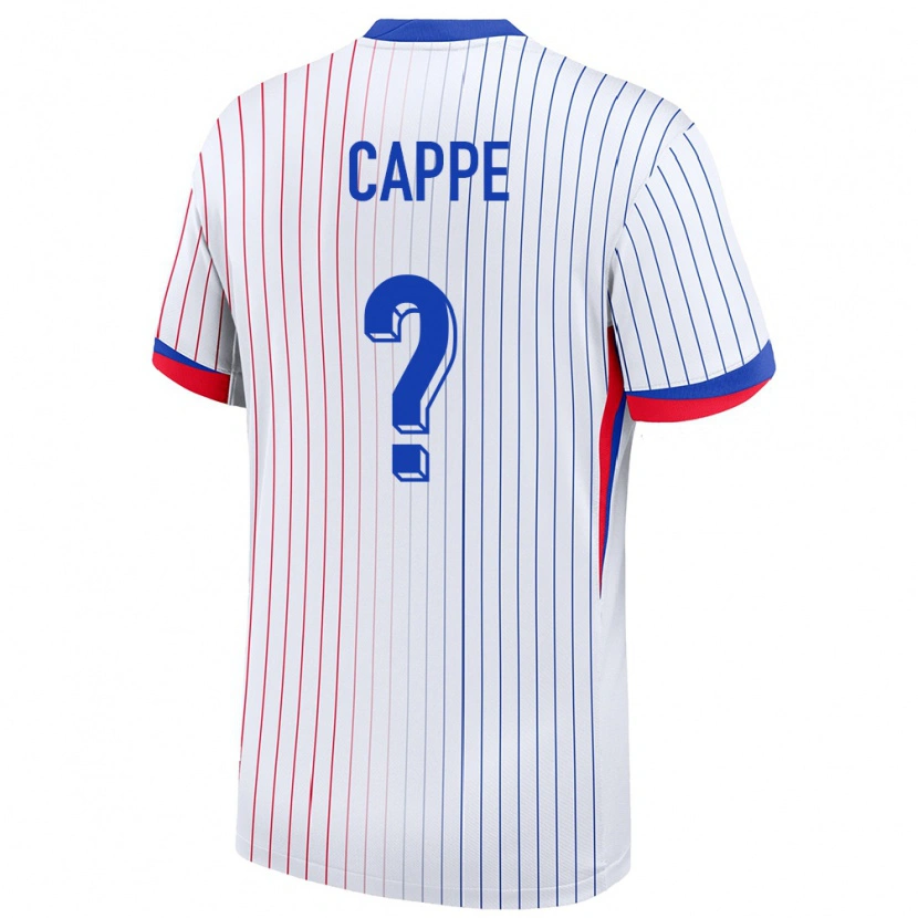 Danxen Dětské Francie Djibril Cappe #0 Bílý Daleko Hráčské Dresy 24-26 Dres