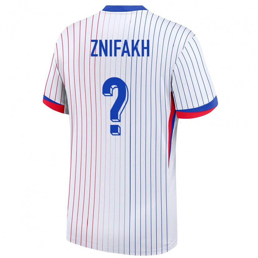 Danxen Dětské Francie Mehdy Znifakh #0 Bílý Daleko Hráčské Dresy 24-26 Dres