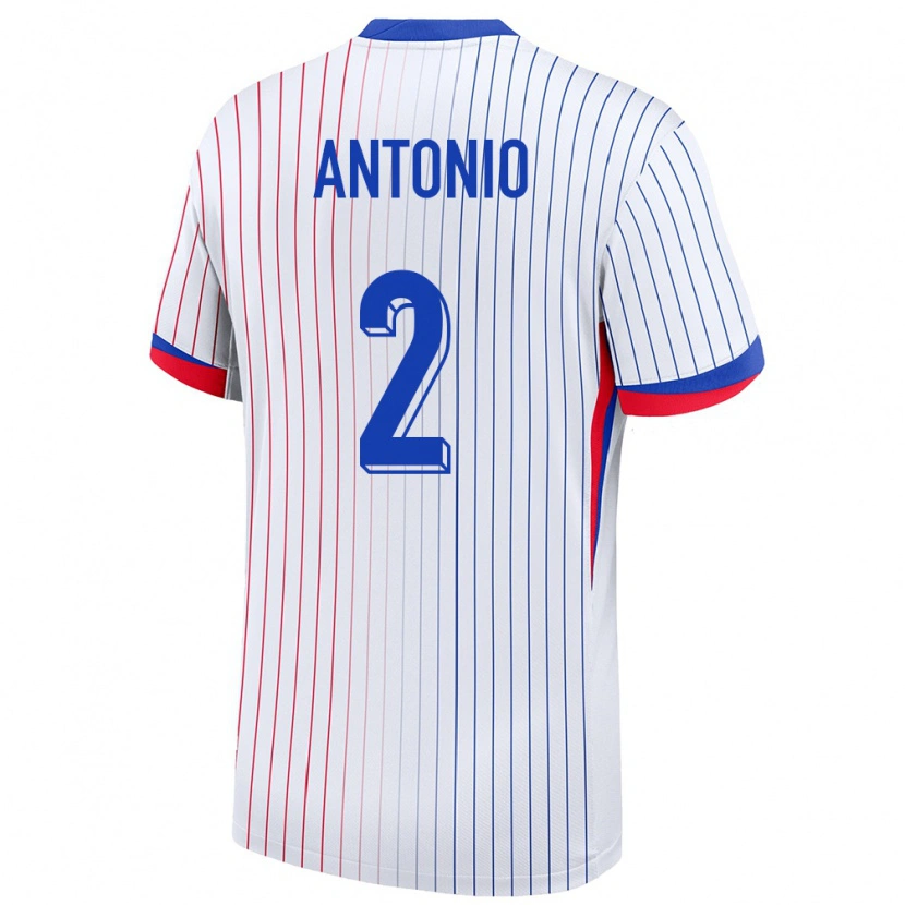 Danxen Dětské Francie Kyllian Antonio #2 Bílý Daleko Hráčské Dresy 24-26 Dres