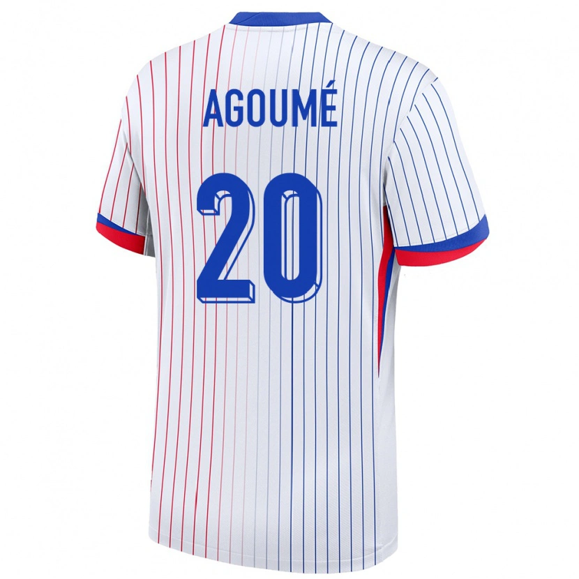 Danxen Dětské Francie Lucien Agoumé #20 Bílý Daleko Hráčské Dresy 24-26 Dres