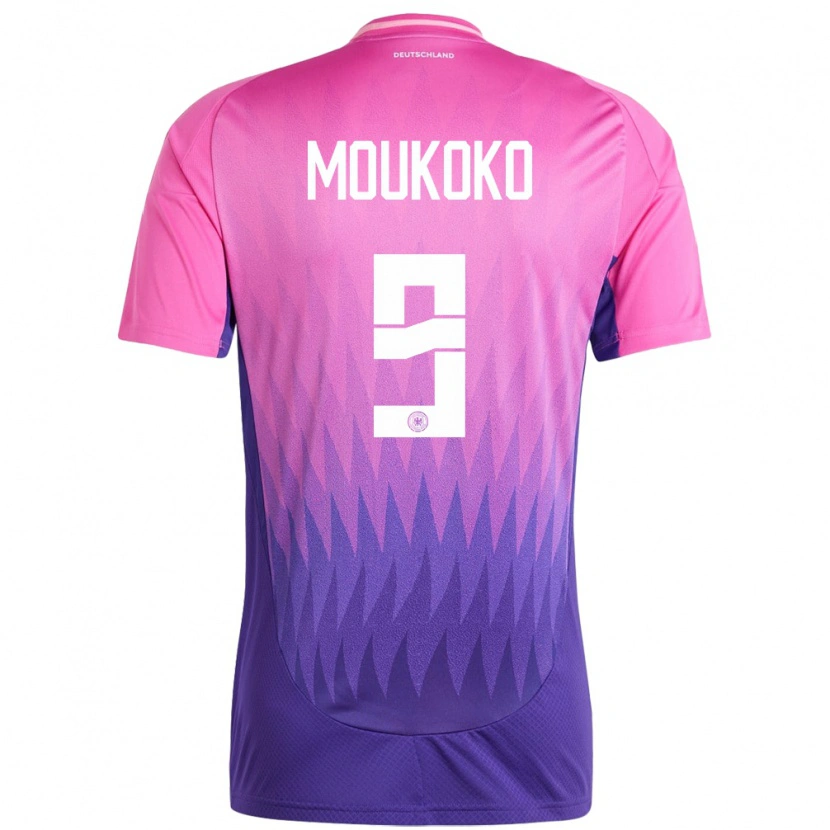 Danxen Dětské Německo Youssoufa Moukoko #9 Růžově Fialová Daleko Hráčské Dresy 24-26 Dres