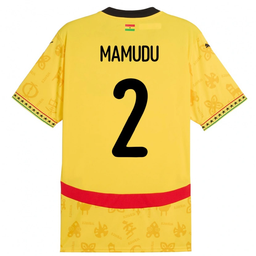 Danxen Dětské Ghana Kamaradini Mamudu #2 Žluť Daleko Hráčské Dresy 24-26 Dres