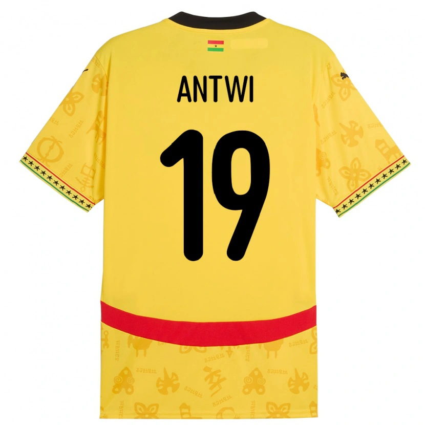 Danxen Dětské Ghana Emmanuel Antwi #19 Žluť Daleko Hráčské Dresy 24-26 Dres