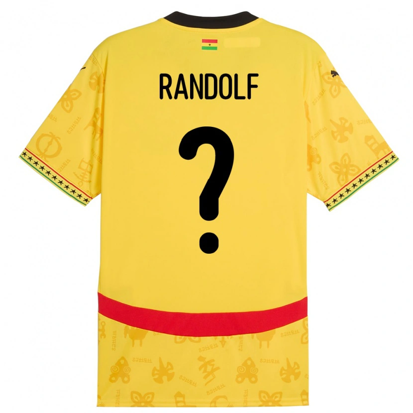 Danxen Dětské Ghana Augustine Randolf #0 Žluť Daleko Hráčské Dresy 24-26 Dres
