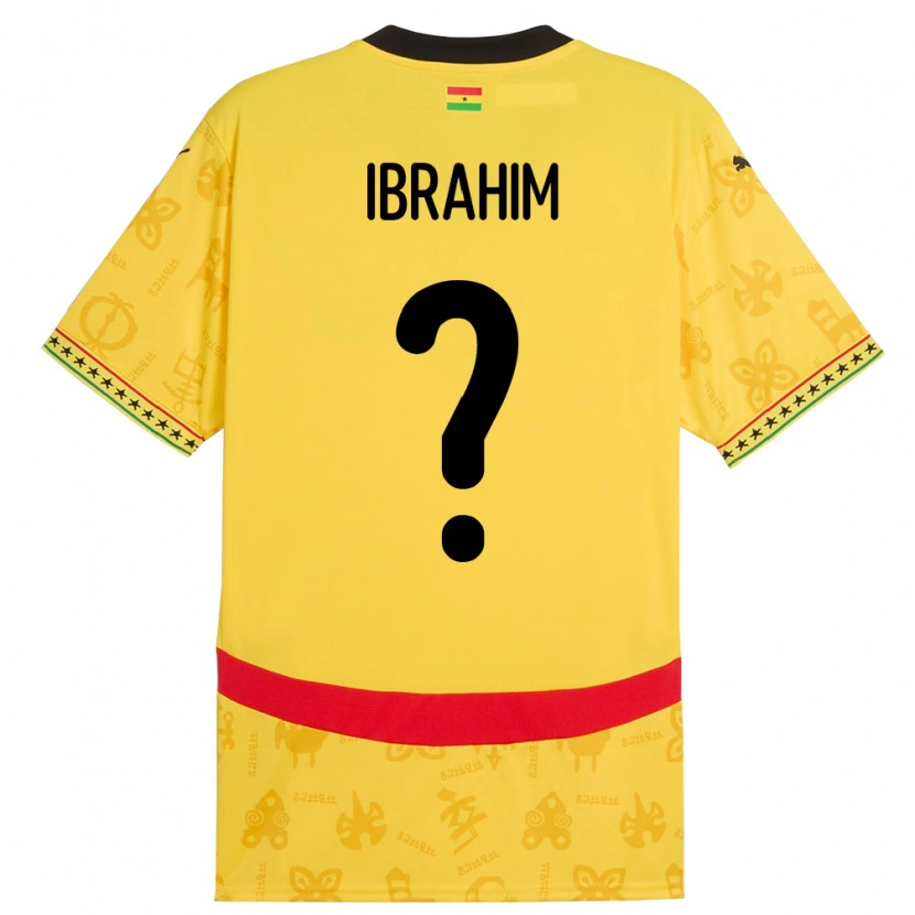 Danxen Dětské Ghana Hafiz Ibrahim #0 Žluť Daleko Hráčské Dresy 24-26 Dres