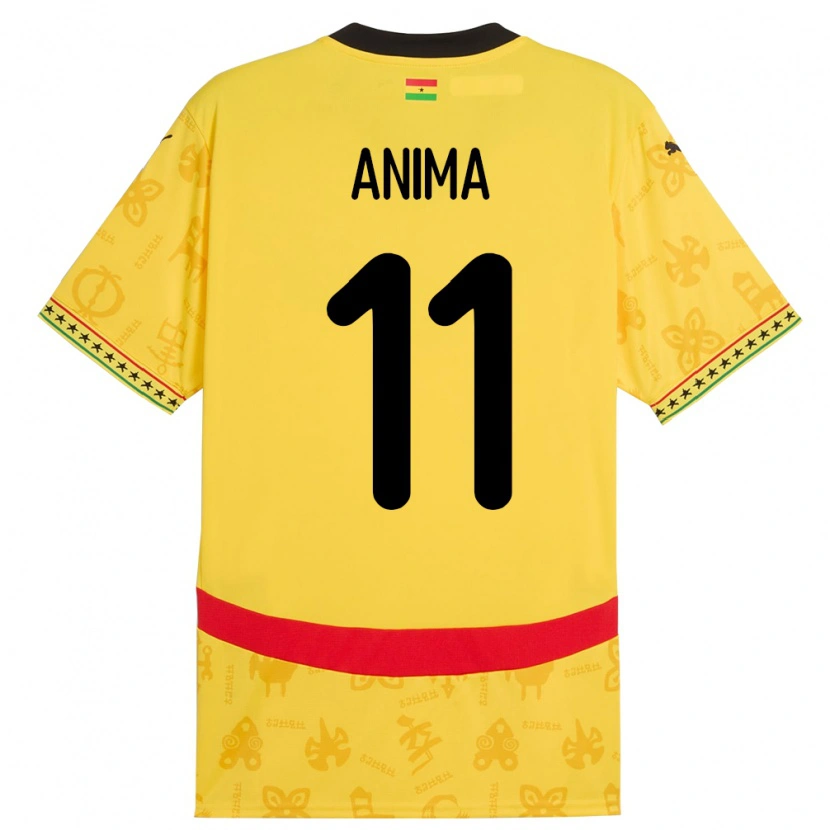 Danxen Dětské Ghana Naomi Anima #11 Žluť Daleko Hráčské Dresy 24-26 Dres