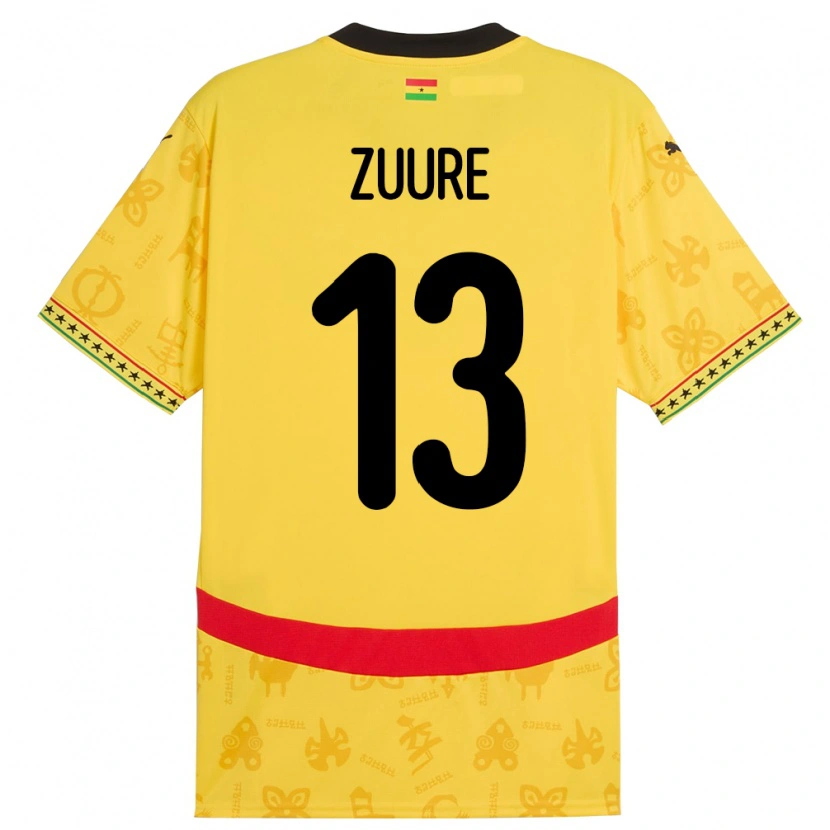 Danxen Dětské Ghana Moses Salifu Bawa Zuure #13 Žluť Daleko Hráčské Dresy 24-26 Dres