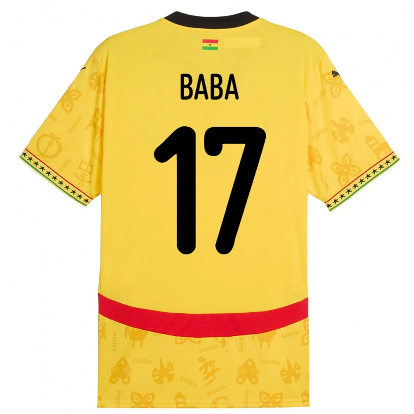 Danxen Dětské Ghana Abdul-Rahman Baba #17 Žluť Daleko Hráčské Dresy 24-26 Dres