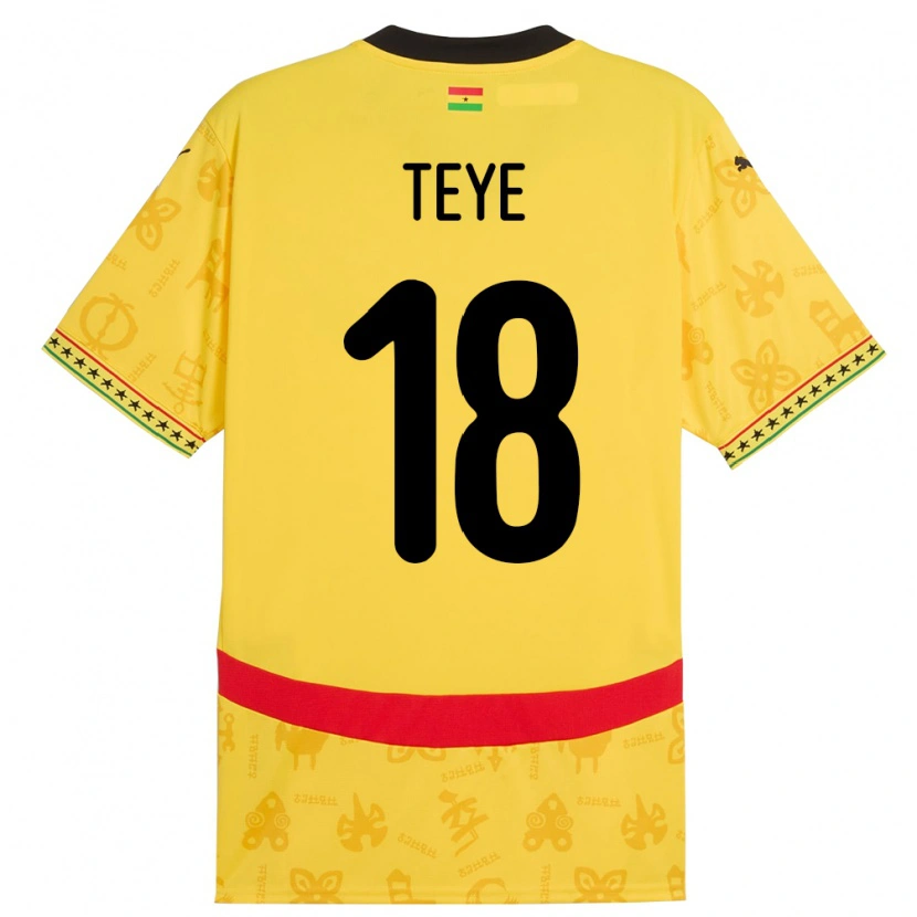 Danxen Dětské Ghana Suzzy Teye #18 Žluť Daleko Hráčské Dresy 24-26 Dres