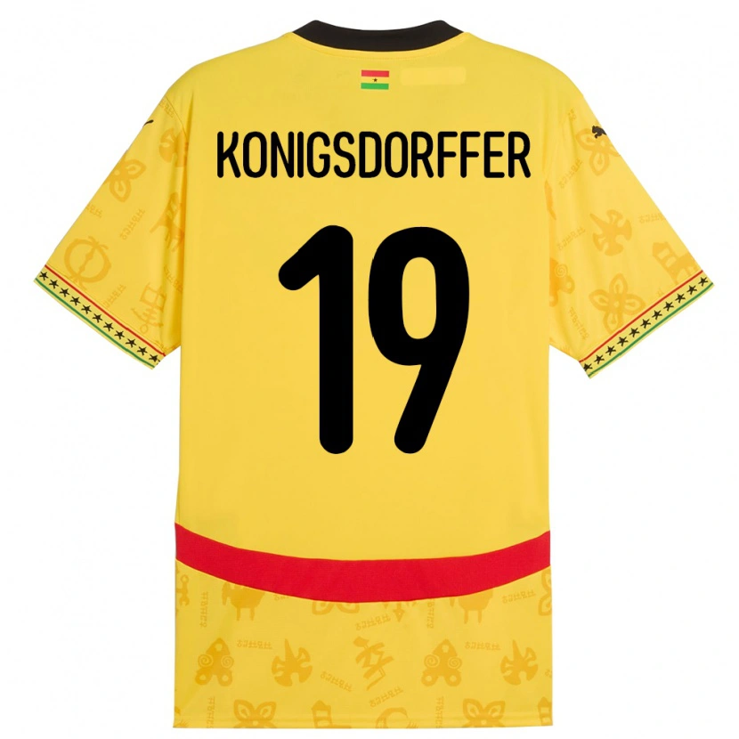Danxen Dětské Ghana Ransford-Yeboah Konigsdorffer #19 Žluť Daleko Hráčské Dresy 24-26 Dres