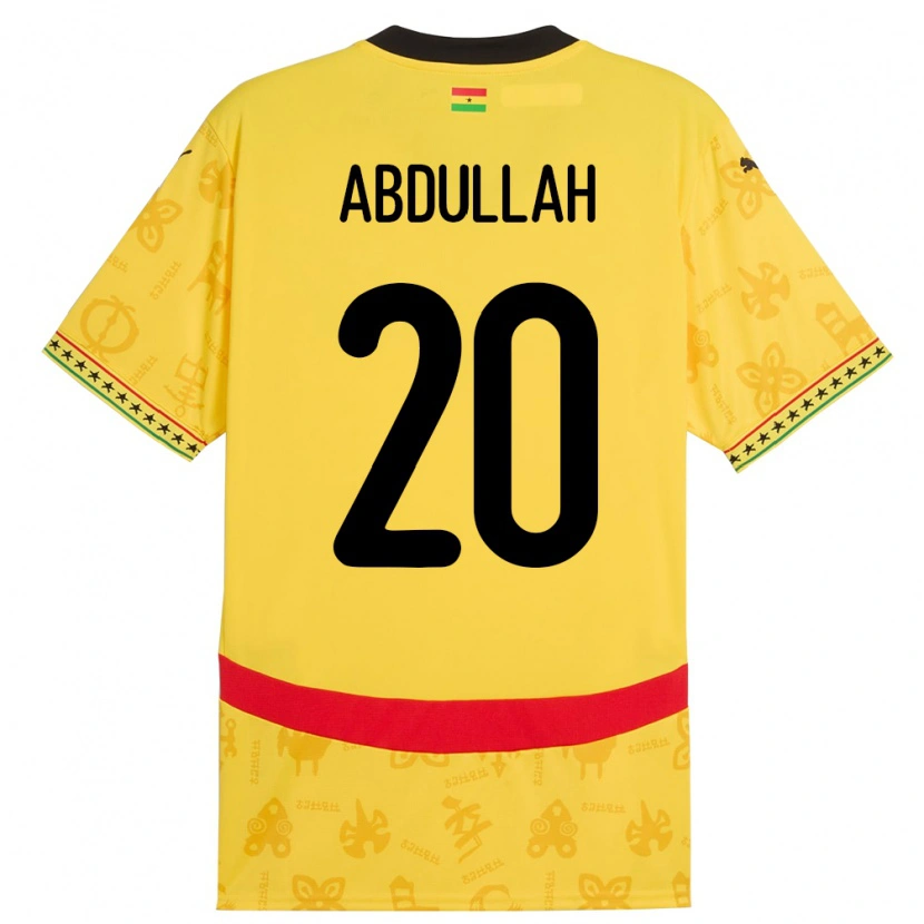 Danxen Dětské Ghana Razak Abdullah #20 Žluť Daleko Hráčské Dresy 24-26 Dres