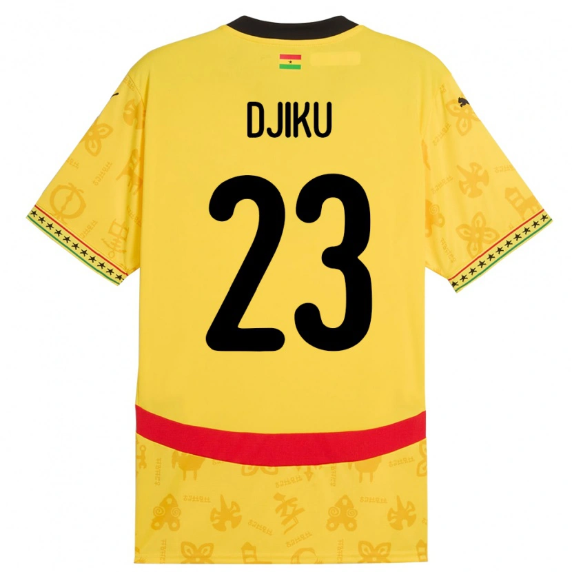 Danxen Dětské Ghana Alexander Djiku #23 Žluť Daleko Hráčské Dresy 24-26 Dres