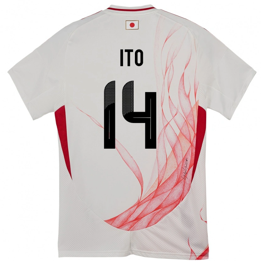 Danxen Dětské Japonsko Junya Ito #14 Bílý Daleko Hráčské Dresy 24-26 Dres