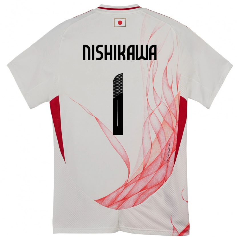 Danxen Dětské Japonsko Genki Nishikawa #1 Bílý Daleko Hráčské Dresy 24-26 Dres