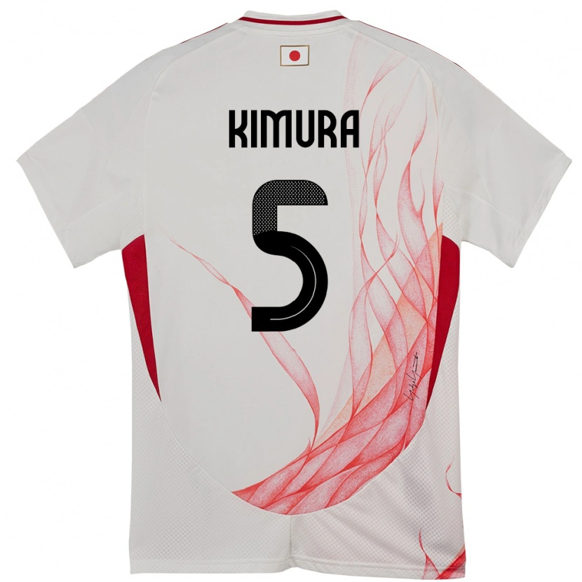 Danxen Dětské Japonsko Seiji Kimura #5 Bílý Daleko Hráčské Dresy 24-26 Dres