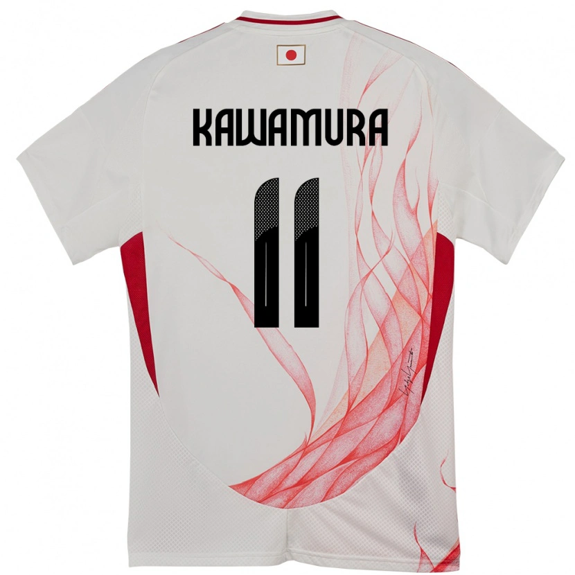 Danxen Dětské Japonsko Gakuto Kawamura #11 Bílý Daleko Hráčské Dresy 24-26 Dres