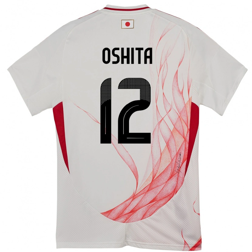 Danxen Dětské Japonsko Kosei Oshita #12 Bílý Daleko Hráčské Dresy 24-26 Dres