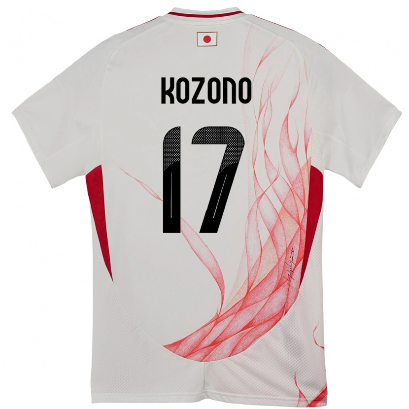 Danxen Dětské Japonsko Seishiro Kozono #17 Bílý Daleko Hráčské Dresy 24-26 Dres