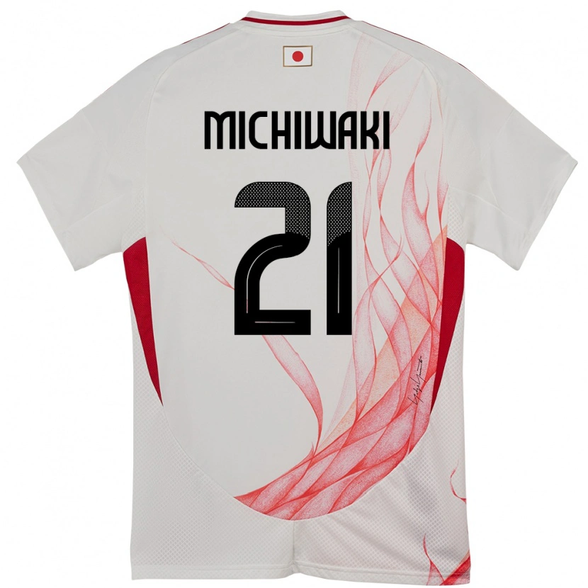 Danxen Dětské Japonsko Yutaka Michiwaki #21 Bílý Daleko Hráčské Dresy 24-26 Dres