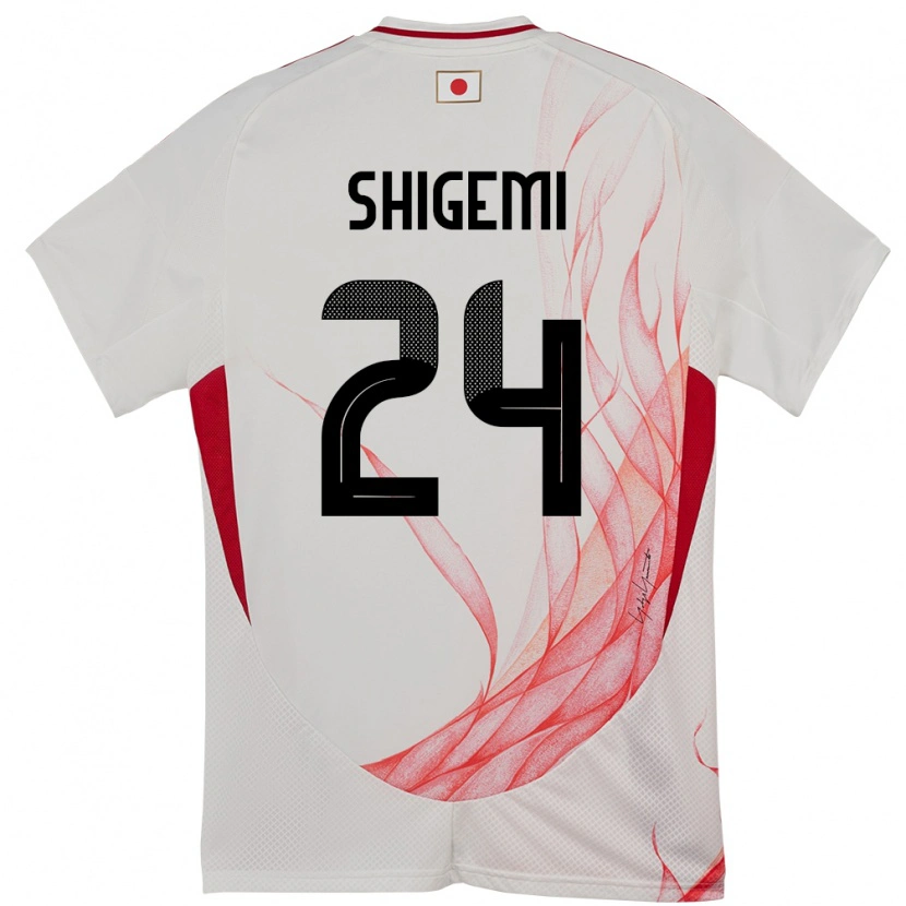 Danxen Dětské Japonsko Masato Shigemi #24 Bílý Daleko Hráčské Dresy 24-26 Dres