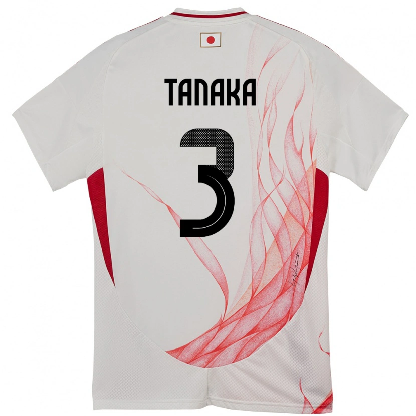 Danxen Dětské Japonsko Hayato Tanaka #3 Bílý Daleko Hráčské Dresy 24-26 Dres