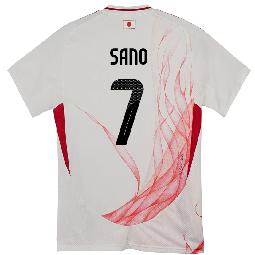 Danxen Dětské Japonsko Kodai Sano #7 Bílý Daleko Hráčské Dresy 24-26 Dres