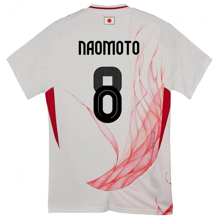 Danxen Dětské Japonsko Hikaru Naomoto #8 Bílý Daleko Hráčské Dresy 24-26 Dres