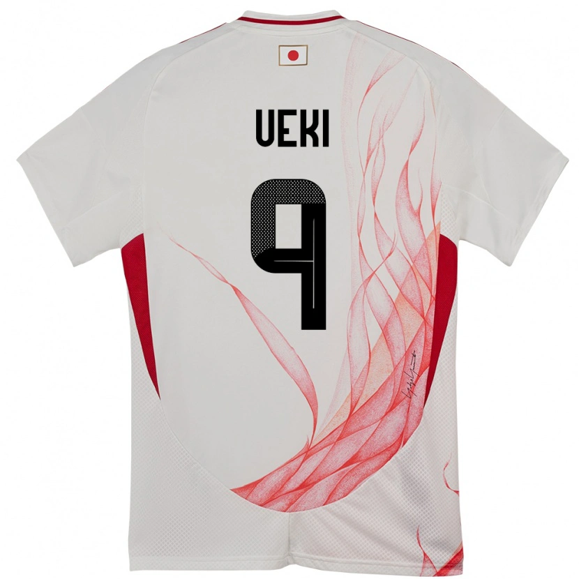 Danxen Dětské Japonsko Riko Ueki #9 Bílý Daleko Hráčské Dresy 24-26 Dres