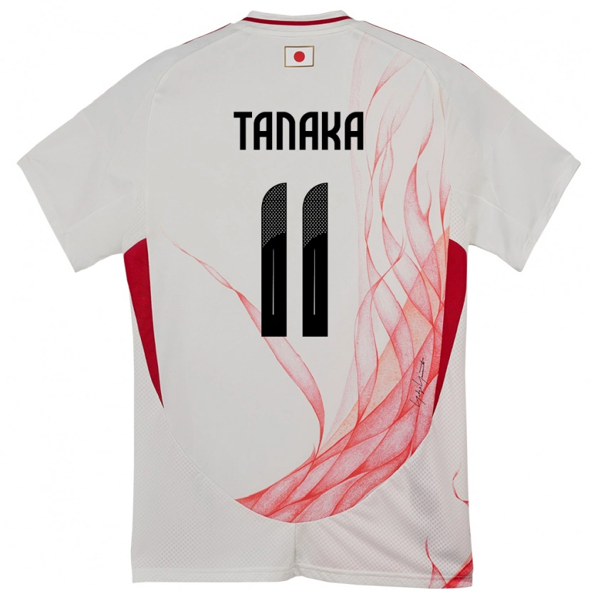 Danxen Dětské Japonsko Mina Tanaka #11 Bílý Daleko Hráčské Dresy 24-26 Dres
